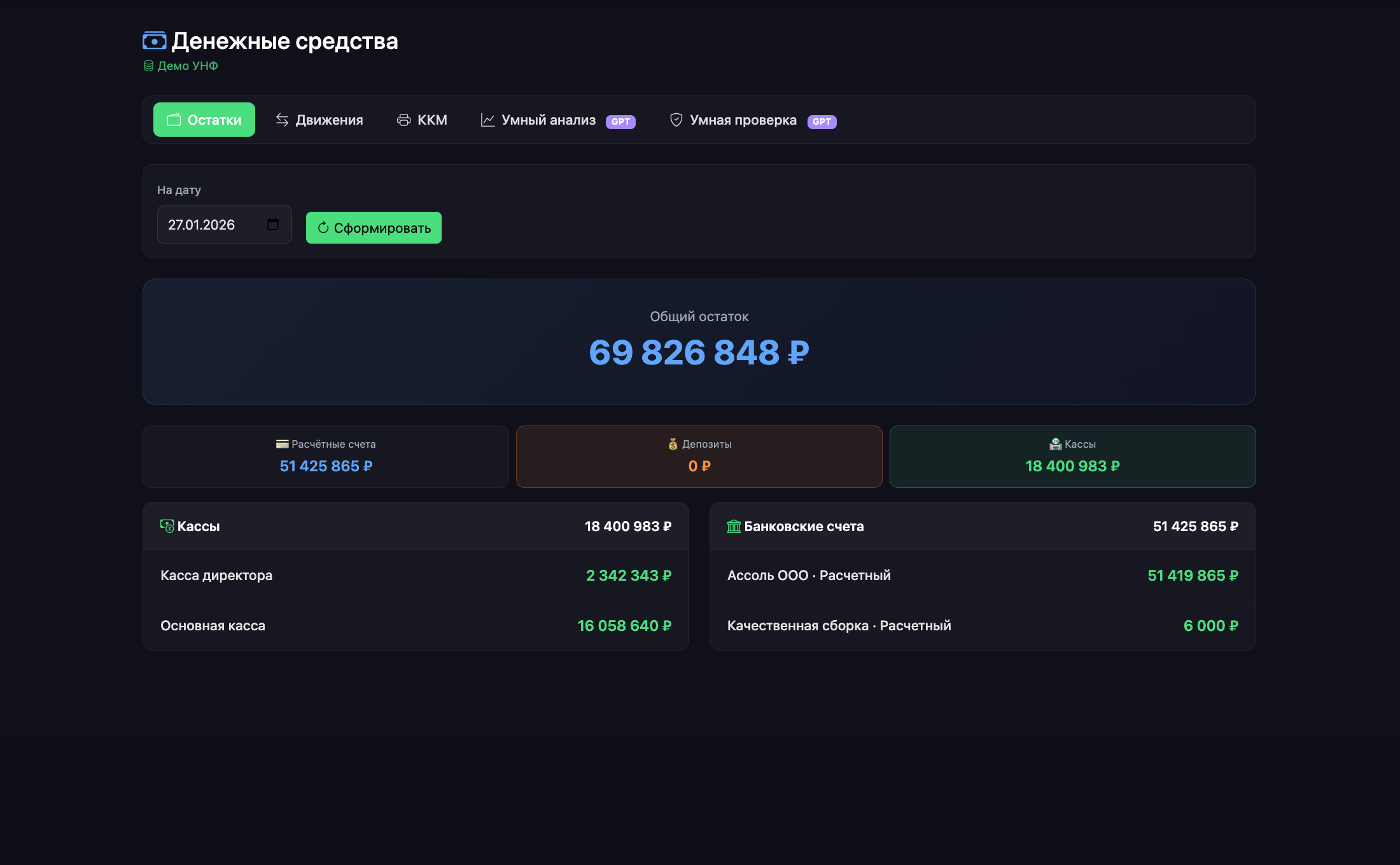 Денежные средства — веб